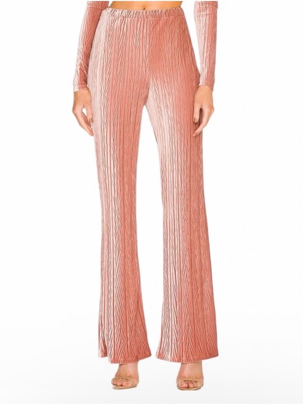 Michael Costello Rosana Flare Pant in Mauve Size L